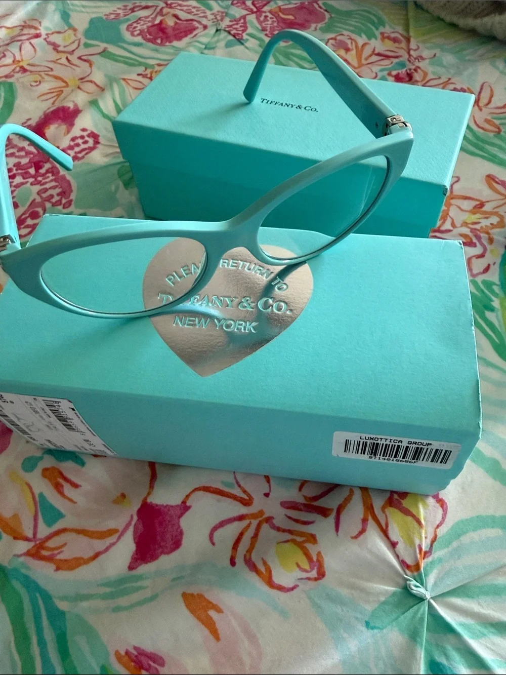 Tiffany & Co. Aqua Cat-Eye Optical Glasses Frame Only